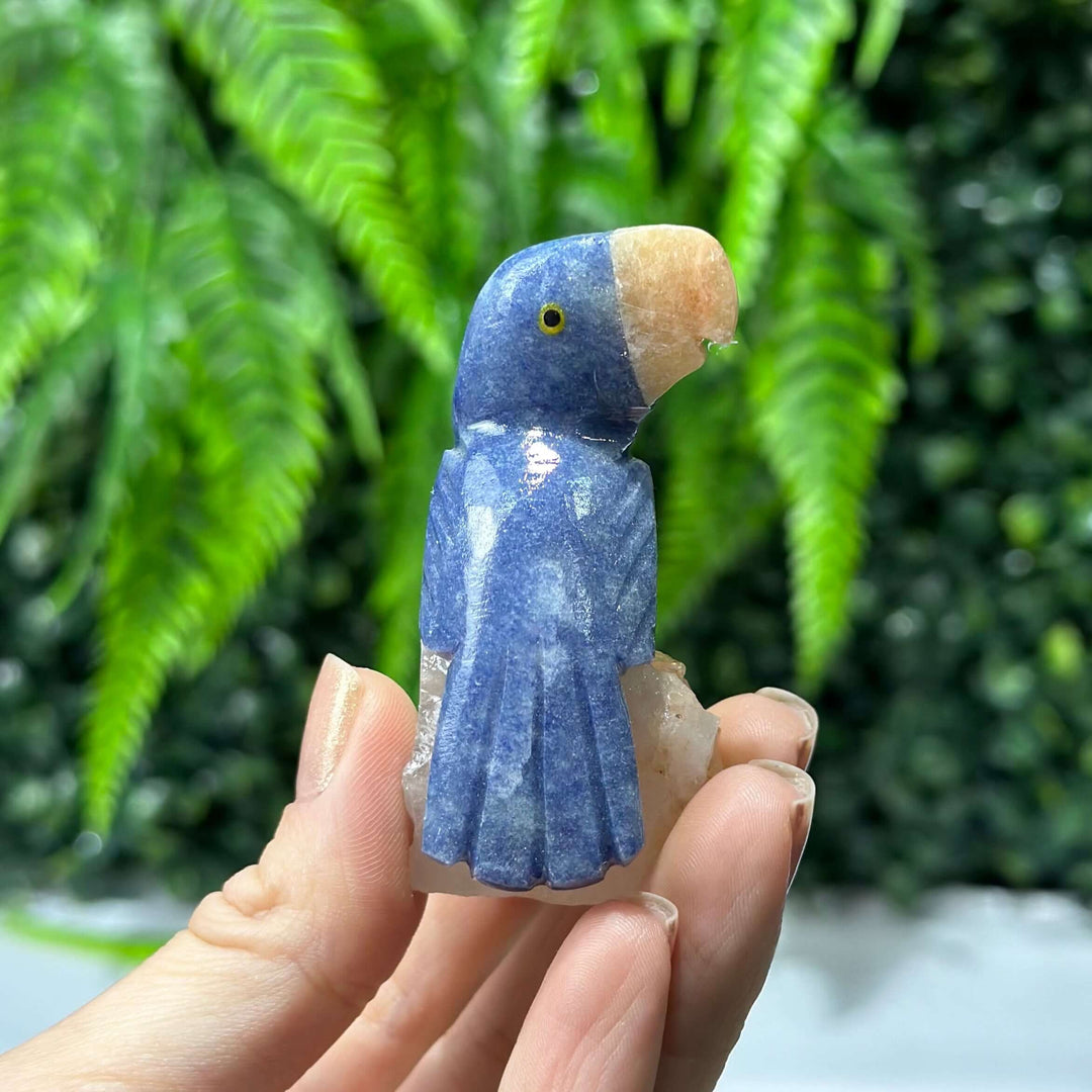 20 Colorful Birds Carved with Mixed Stones Wholesale