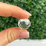 Side view of Clear Quartz Briolette Lot showing natural crystal details