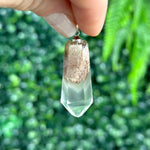 Side view of Phantom Quartz Pendant - HQ Brown Phantom Pendants Lot showing natural crystal details