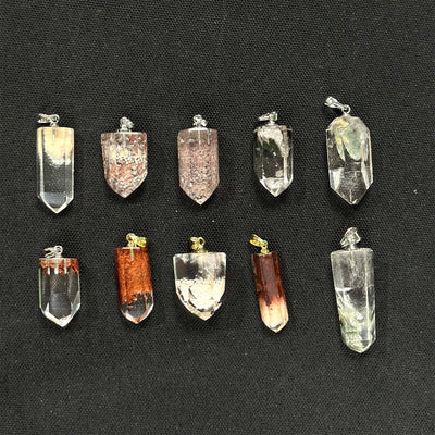 Garden Quartz (Lodolite) Pendants - 1O Pieces Batch