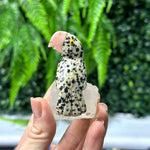 Close-up of Quartz Carving - 20 Colorful Birds Carved with Mixed Stones Wholesale with visible color and formation