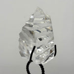 Close-up of Lemurian Quartz Free Form - High Quality Semi Polished Faceted Lemurian Free Form with visible color and formation
