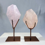 Rose Quartz Free Form With Stand Set