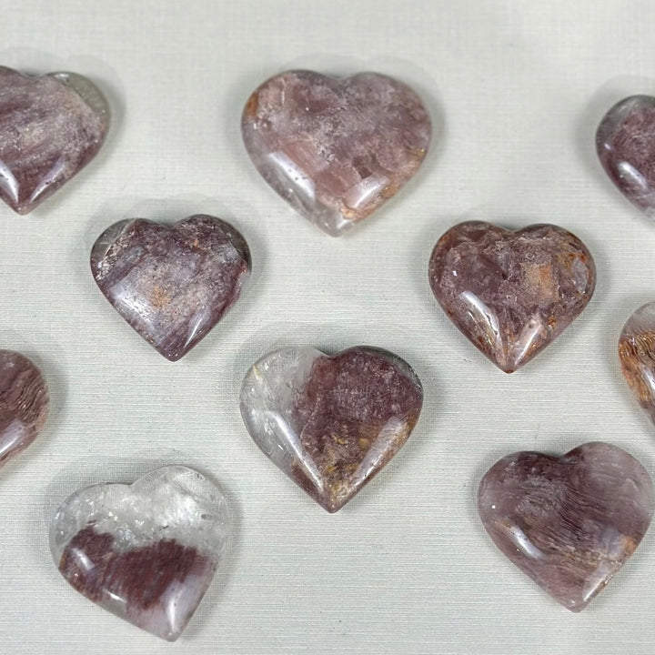 HQ Pink Lithium Hearts Carvings
