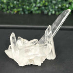 Side view of Diamantina Quartz Cluster - 100% Natural Diamantina Laser Cluster showing natural crystal details