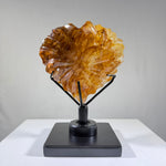High Quality Golden Healer Faceted Heart With Stand