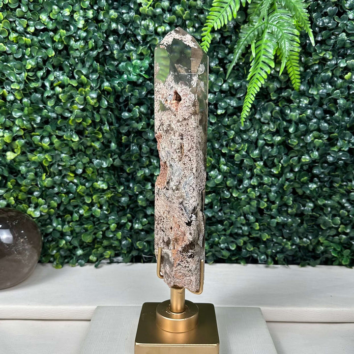 High Quality Garden Quartz Point with stand