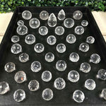 Lemurian Quartz Sphere - High Quality Faceted Lemurian Wholesale from Amezoni Crystals, front view