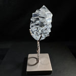 High Quality Blue Needle Faceted Lemurian With Stand