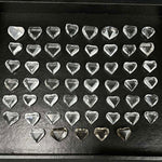 Smoky Quartz Heart - Mini Faceted Hearts for Jewellery - Wholesale from Amezoni Crystals, front view
