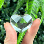 Close-up of Smoky Quartz Heart - Mini Faceted Hearts for Jewellery - Wholesale with visible color and formation