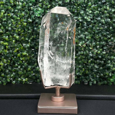 Diamantina Quartz Point - High Grade Diamantina with Stand from Amezoni Crystals, front view