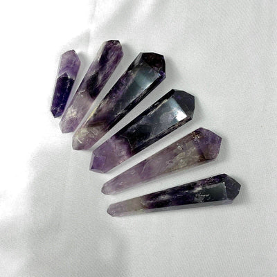 Amethyst Double Terminated - 1kg Lot from Amezoni Crystals, front view