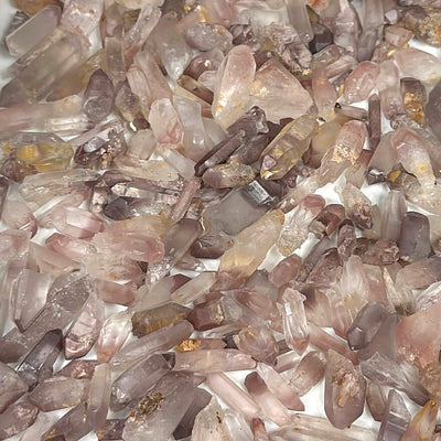 Raw Pink Lithium Points (100% natural) from Amezoni Crystals, front view