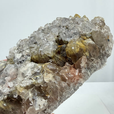 Raw Garden and Gold Rutile Cluster Novo Horizonte