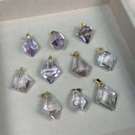 Amethyst Pendant - Rose De France Pendants Lot from Amezoni Crystals, front view