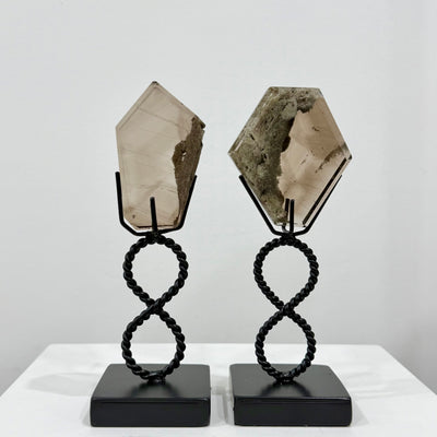 High Quality Smoky Rutilated Garden Quartz Slice