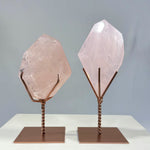 Rose Quartz Free Form With Stand Set