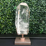 Close-up of Diamantina Quartz Point - High Grade Diamantina with Stand with visible color and formation