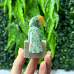 Quartz Carving - 20 Colorful Birds Carved with Mixed Stones Wholesale product image with natural crystal details
