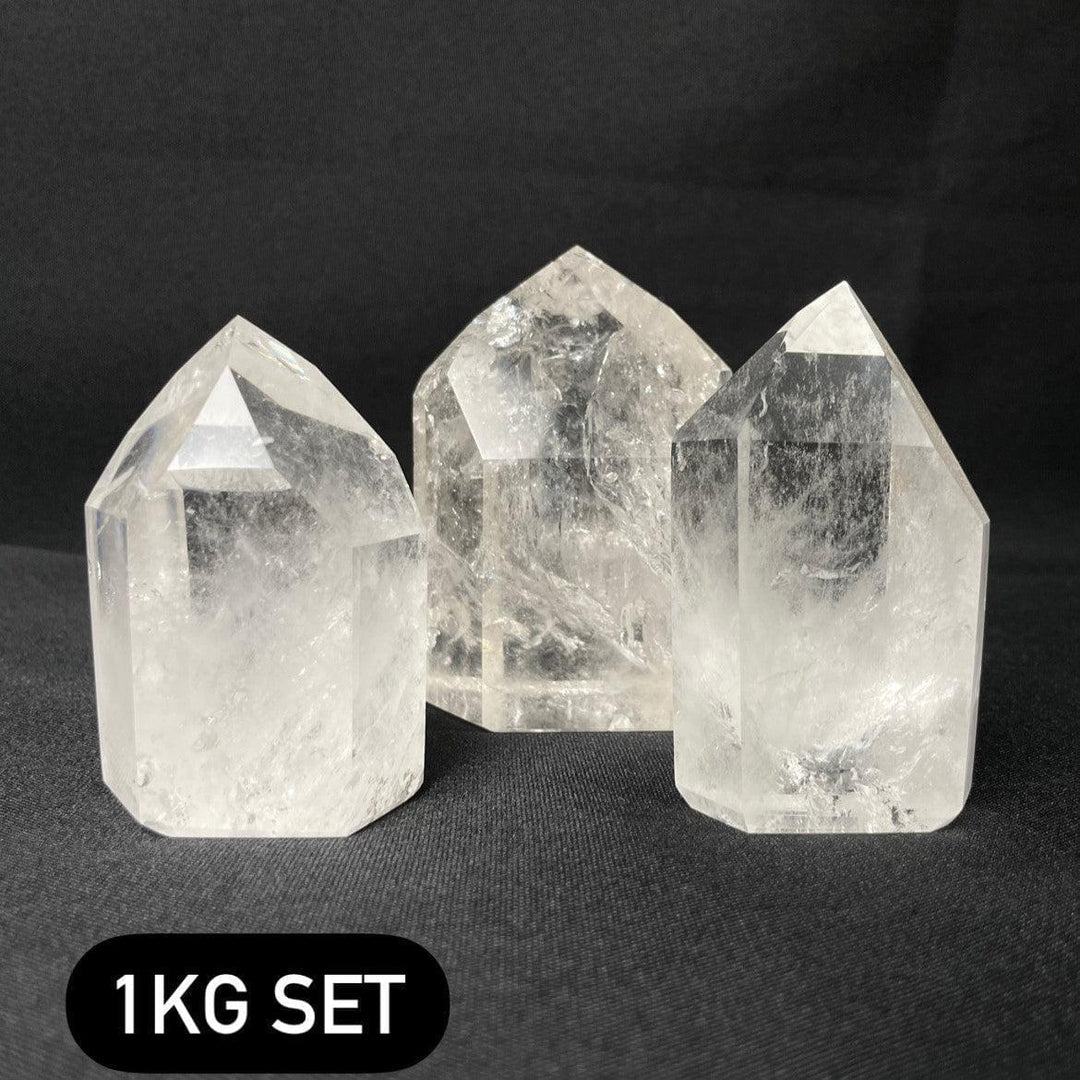 CLEAR QUARTZ TOWER SET - Amezoni Crystals Wholesale