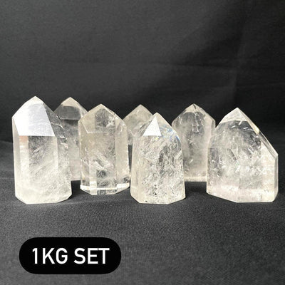 Clear Quartz Towers - Wholesale Bulk from Amezoni Crystals, front view