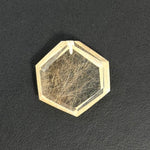 Close-up of Rutile Quartz Free Form - High Quality Rutilated Free Form With Holes with visible color and formation