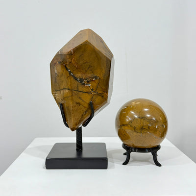 Jasper Free Form With Stand and Sphere