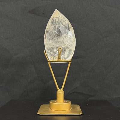 Rainbow Faceted Lemurian With Stand