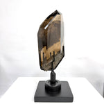 High Quality Smoky Garden and Rutile Quartz Free Form With Stand