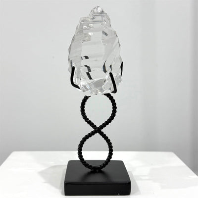 Lemurian Quartz Free Form - High Quality Semi Polished Faceted Lemurian Free Form from Amezoni Crystals, front view