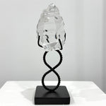 Lemurian Quartz Free Form - High Quality Semi Polished Faceted Lemurian Free Form from Amezoni Crystals, front view