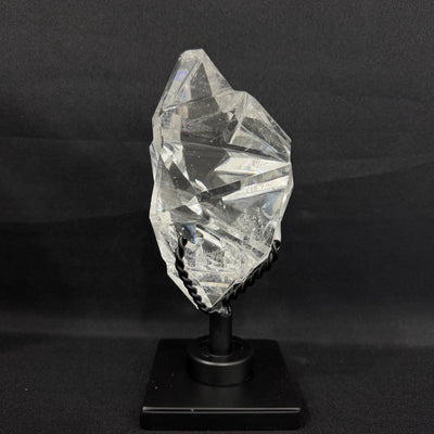 High Quality Semi Polished Faceted Lemurian Free Form With Stand