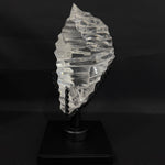 High Quality Semi Polished Faceted Lemurian Free Form With Stand