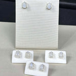 Moon Stone Earrings 925 Silver Lot from Amezoni Crystals, front view