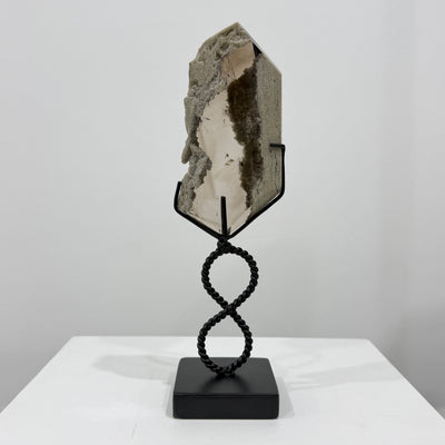 High Quality Smoky Rutilated Garden Quartz Slice