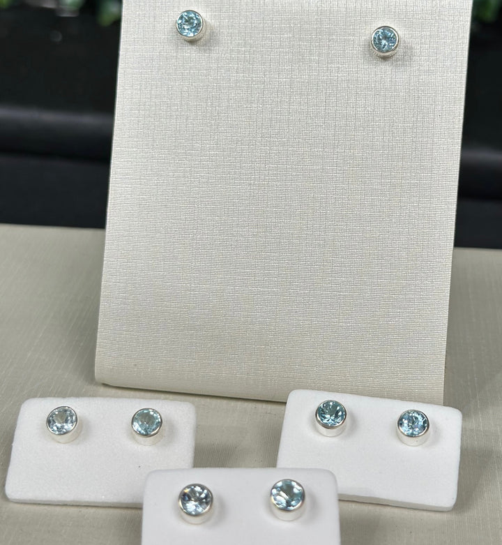 Blue Topaz Earring 925 Silver