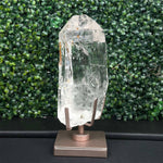 Side view of Diamantina Quartz Point - High Grade Diamantina with Stand showing natural crystal details
