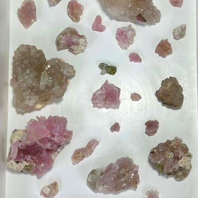Rose Quartz Raw Crystal - Pink Canga Collections from Amezoni Crystals, front view