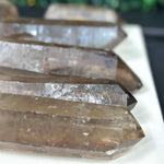 Side view of Diamantina Quartz Point - Smoky Diamantina Points showing natural crystal details