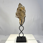 High Quality Smoky Rutile Faceted With Stand