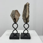 High Quality Smoky Rutilated Garden Quartz Slice