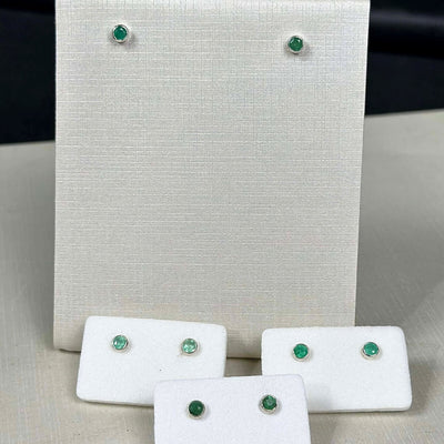 Emerald Earrings 925 Silver