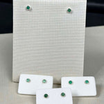 Emerald Earrings 925 Silver