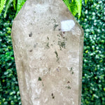 Rutilated Smoky Quartz with Stand Display Piece product image with natural crystal details