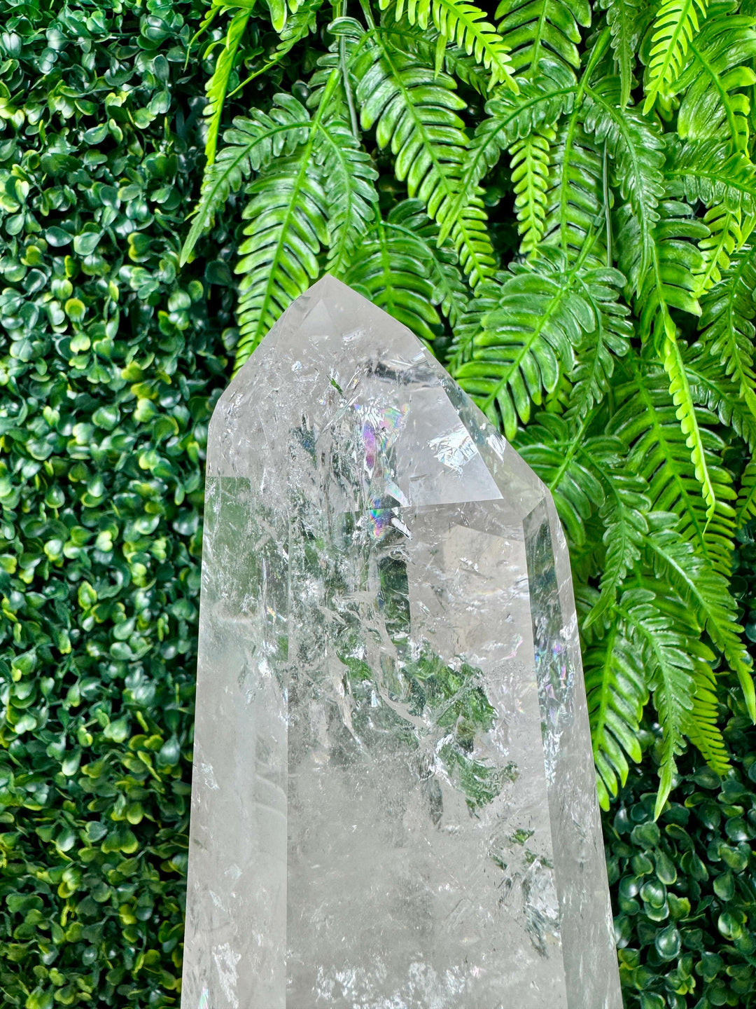 Lemurian Quartz Point with Stand