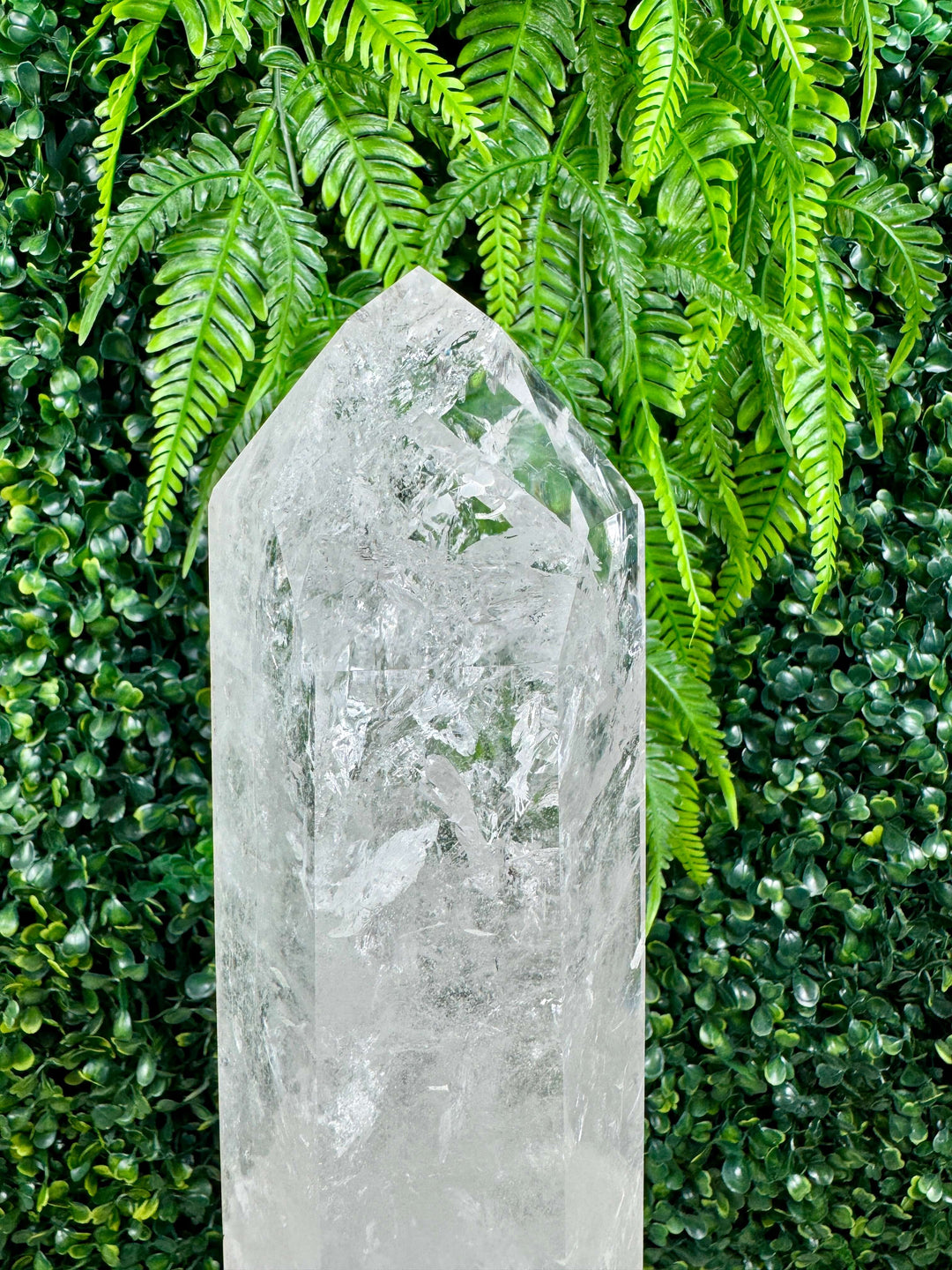 Lemurian Quartz Point with Stand