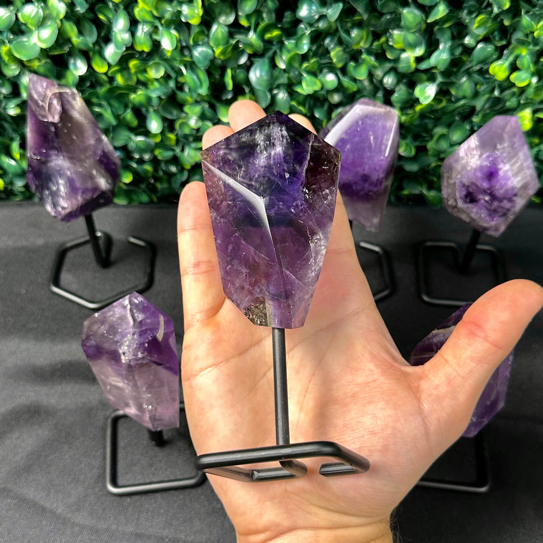 Free Form Amethyst In Stand - 7PCS Lot