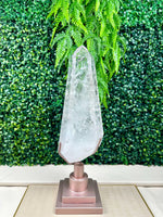 Lemurian Quartz Point with Stand product image with natural crystal details