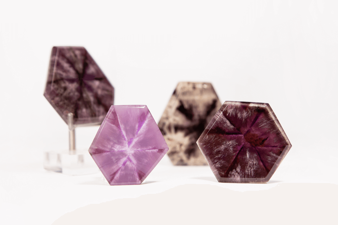Trapiche amethyst specimen